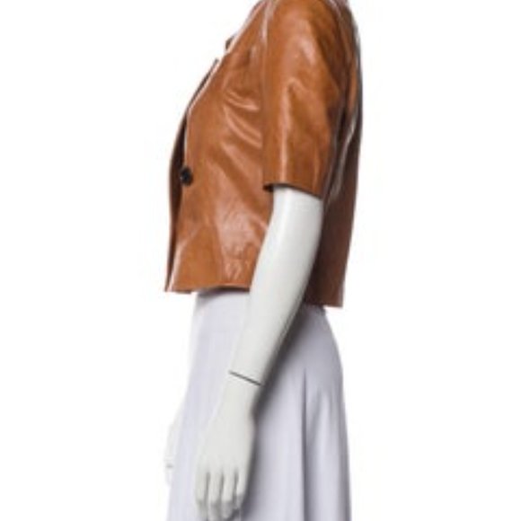 Designer - ADAM BY ADAM LIPPES Leather Evening Jacket Size 4 to 6 - Picture 2 of 8